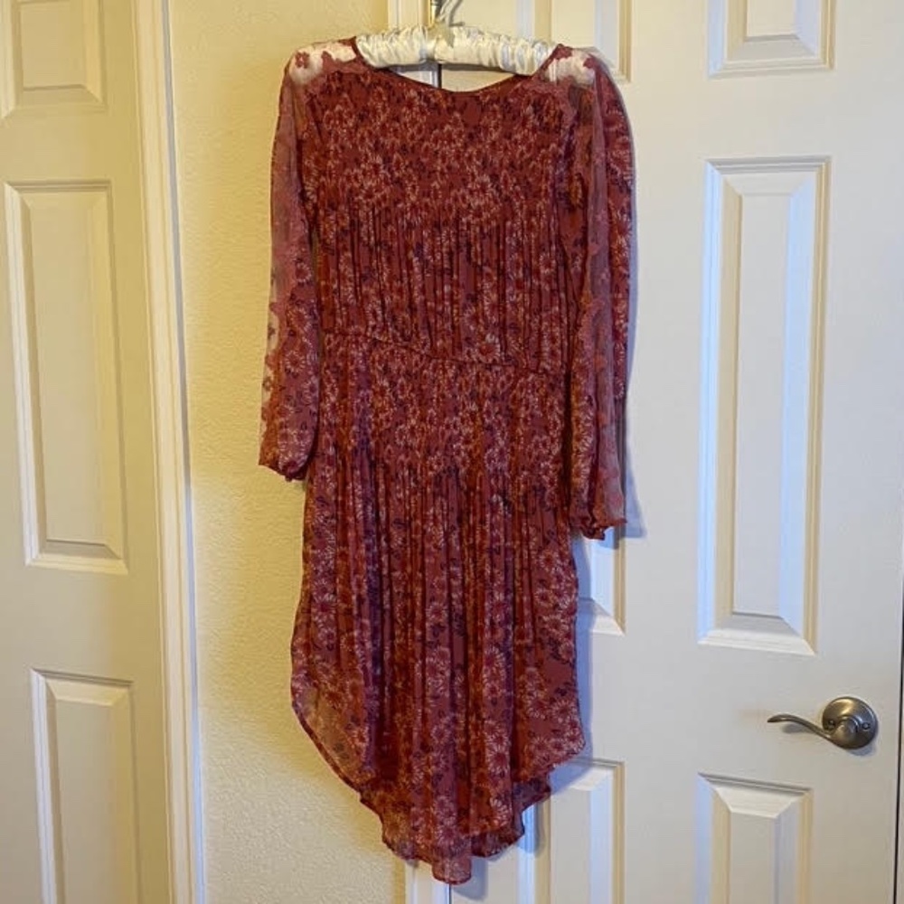 Floral Smocked Dress with Open Back